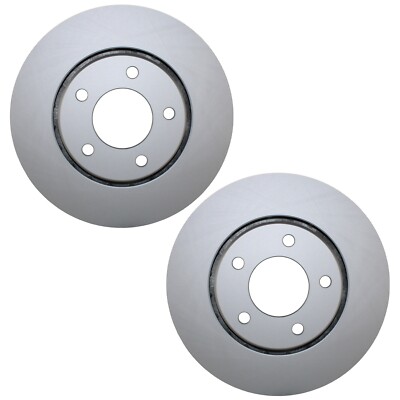 Bison Performance Pair 2 Front Coated 281mm Brake Disc Rotors for Chrysler Dodge