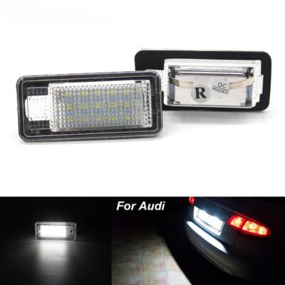LED License Number Plate Light For Audi A3 8P S3 A4 S4 B6 B7 A6 S6 A8 S8 Q7 RS4