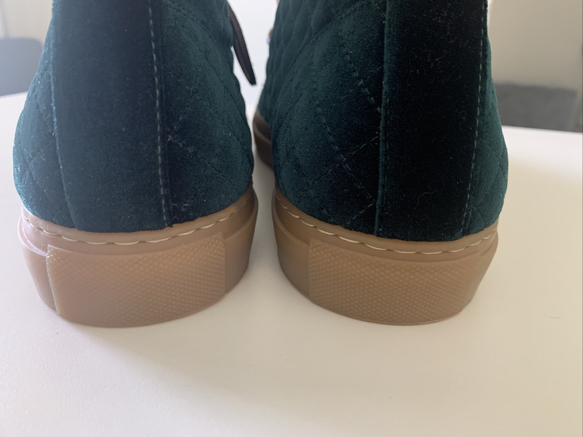 Del Toro Sneaker Chukka Boot Green Suede Quilted size 8 Made  display picture 3