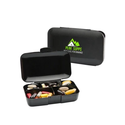 Peak Supps Pillbox | Daily Weekly Planner | Tablet Holder | Storage | Medicine