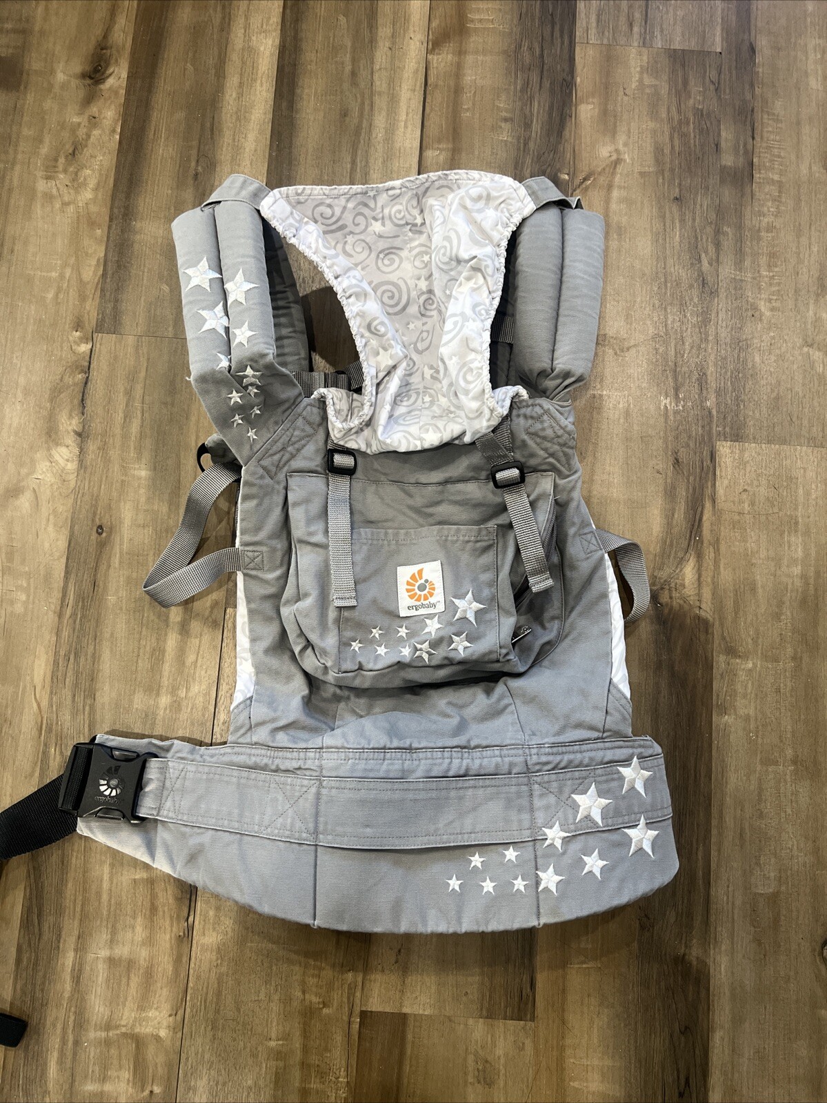 Ergo Baby Carrier Original Galaxy Grey Star  Ergobaby Babywearing 100% Cotton-image