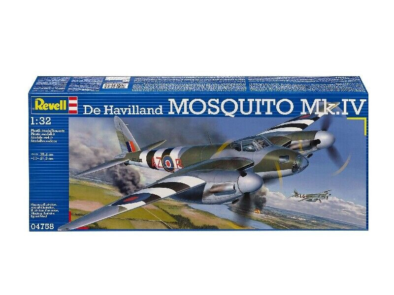 REVELL 1:32 KIT AEREO DE HAVILLAND MOSQUITO MK.IV LUNGHEZZA 38,4 cm    ART 04758