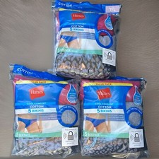 Lot Of 3 Hanes Cool Comfort Cotton Hi-cut Briefs, Sz. 7/L, 5 Pair Per Pack