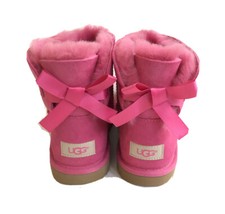 UGG MINI BAILEY BOW II PINK AZALEA KID YOUTH US 5 - fit Women US 7 / EU 38 /UK 5