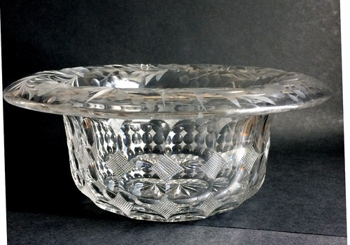 RARE Tuthill Primrose Bishop Hat ABP American Brilliant Period Cut Glass Bowl - Picture 5 of 12