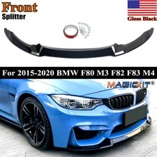 Glossy Black CS Style Front Lip Splitter For 2015-2020 BMW F80 M3 F82 F83 M4