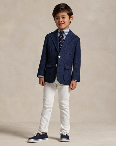 Polo Ralph Lauren Boys Navy Stretch Twill Blazer Size 16 NWT 295$