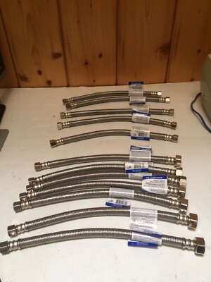 12 Proflo Water Lines - (7) PFX146322 3/8'' x 1/2'' & (5) PFX146342 3-8  x 3/8 