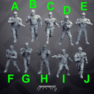 Corpo Security Guards - SKULLFORGE | Legion compatible - 3D printed