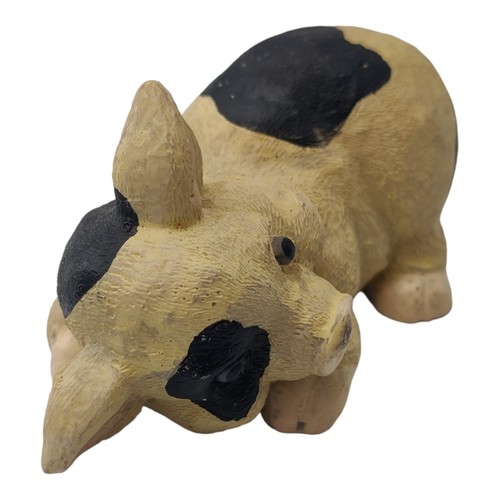 Vintage Resin Pig Figurine Black Spots READ - Picture 6 of 10