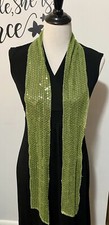 Lime Green Sequin Party Scarf   Shiny Dressy Lime Green Sequin Scarf