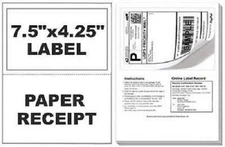100 Self Adhesive Mailing Shipping Labels W/ Tear Off Paper Receipt Paypal eBay