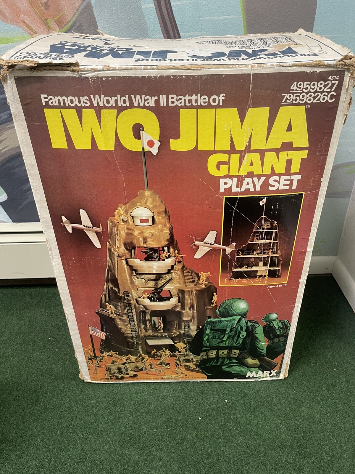 Marx Toys. WWII Iwo Jima Giant Play Set w/ Mountain Base & Accessories View pics eBay