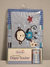 Summer Team Monkey Baby Diaper Holder Stacker New
