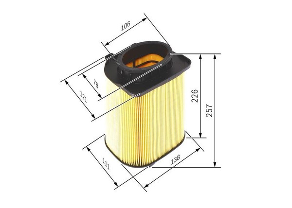 Bosch Luftfilter F 026 400 480 FüR MERCEDES-BENZ Infiniti-image