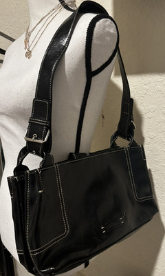 Nine & Co. by Nine West Y2K Black Shoulder Bag with Adjustable Straps 