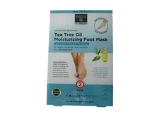 Earth Therapeutics Tea Tree Oil Moisturizing Foot Mask 2 Pack Organic New