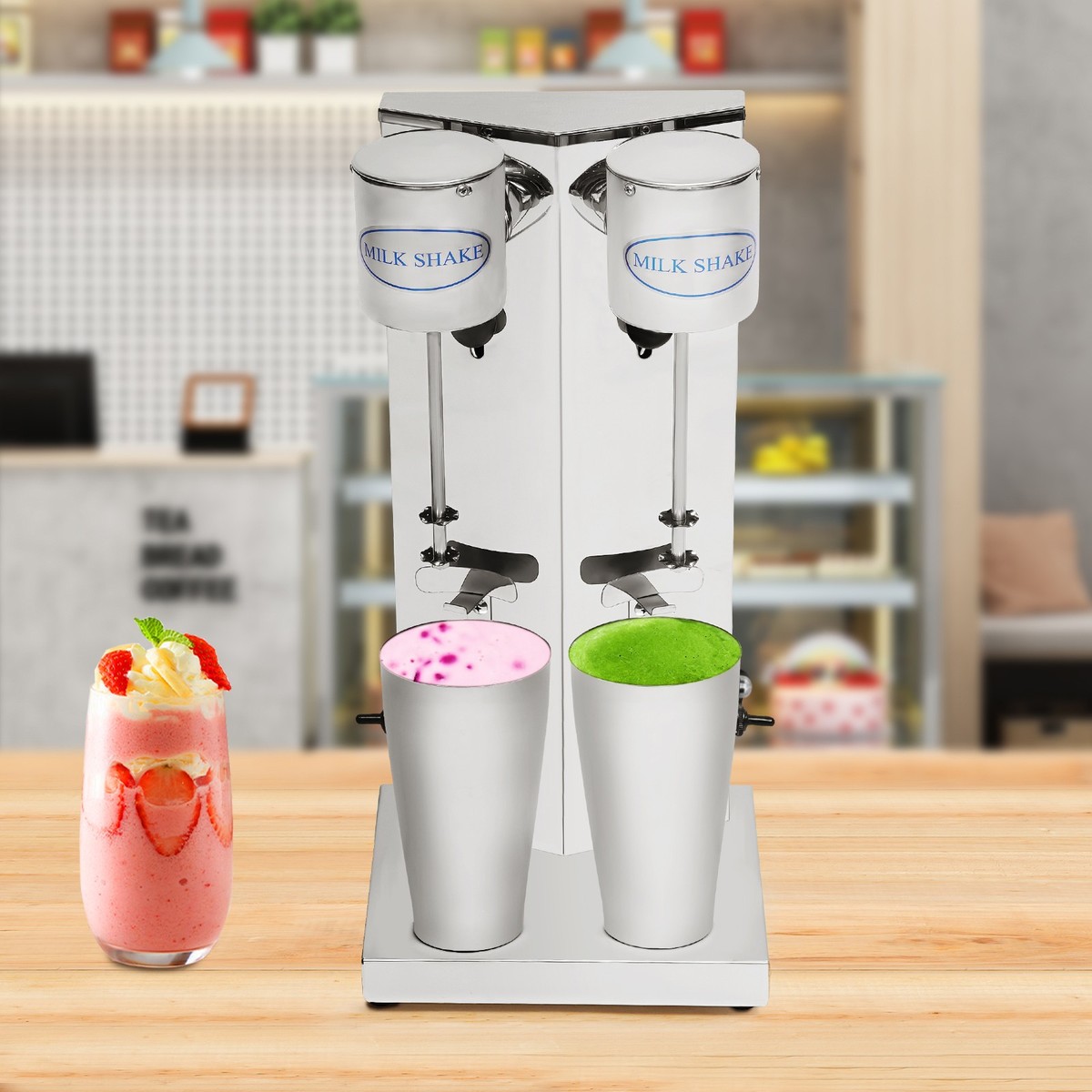 Mixeur à Boissons électrique 500ml, 2 Vitesses (15000-22000 Tr/min) - Pour Milkshakes, Smoothies, Café, Maison Ou Café