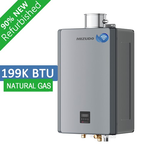 MIZUDO 199,000 BTU Tankless Water Heater NG Non-Condensing Unit WIFI+APP Enabled