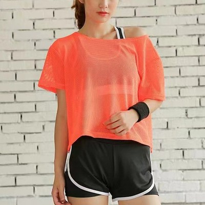 6) Lässige Faden Netz Transparent Blusen Ungefüttert Tops Frühling & Sommer Mode