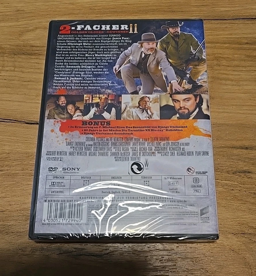 Django Unchained DVD FSK 16, Neu & OVP - Bild 2 von 2