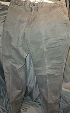 Eddie Bauer Men's Chino Pants 33x34 Slate Green Gray 100 Cotton Straight Leg