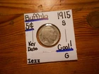 1915S Buffalo Nickel G/VG COOL!!!!! KEY DATE!!!! Low Mintage!!!!