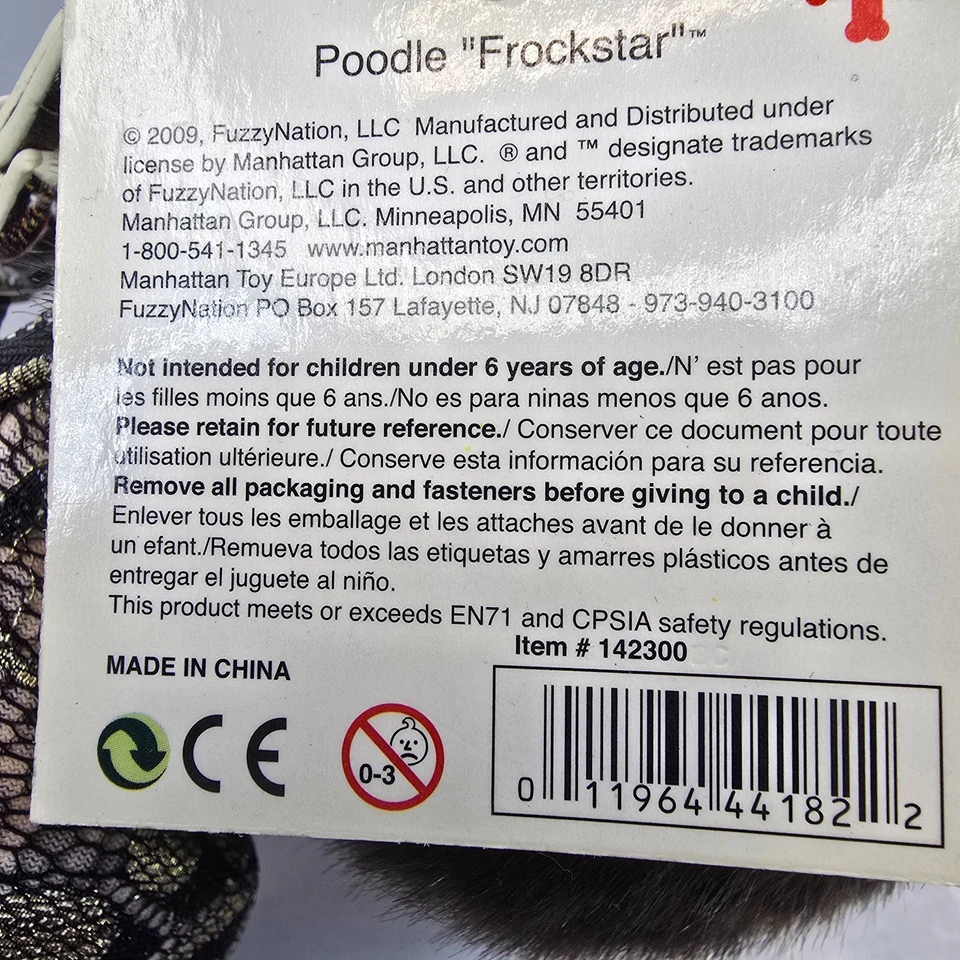 Nuevo 2009 Fuzzy Nation Fuzzy Couture Frockstar Caniche Perro Cartera Bolso de Mano Limitado Foto 4 de 4