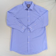 Stafford Mens Dress Shirt Collared Easy Care Broadcloth Regular Fit 17 32-33