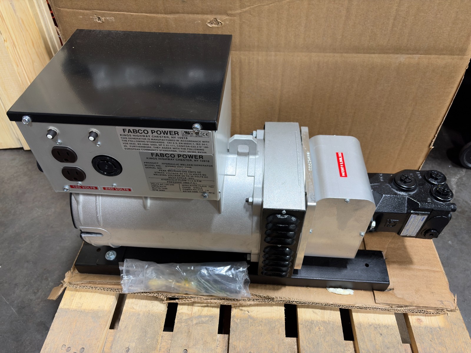 FABCO POWER HYDRO-ARC 7500 DC WELDER / AC GENERATOR Hydraulic Welder HYDRO ARC