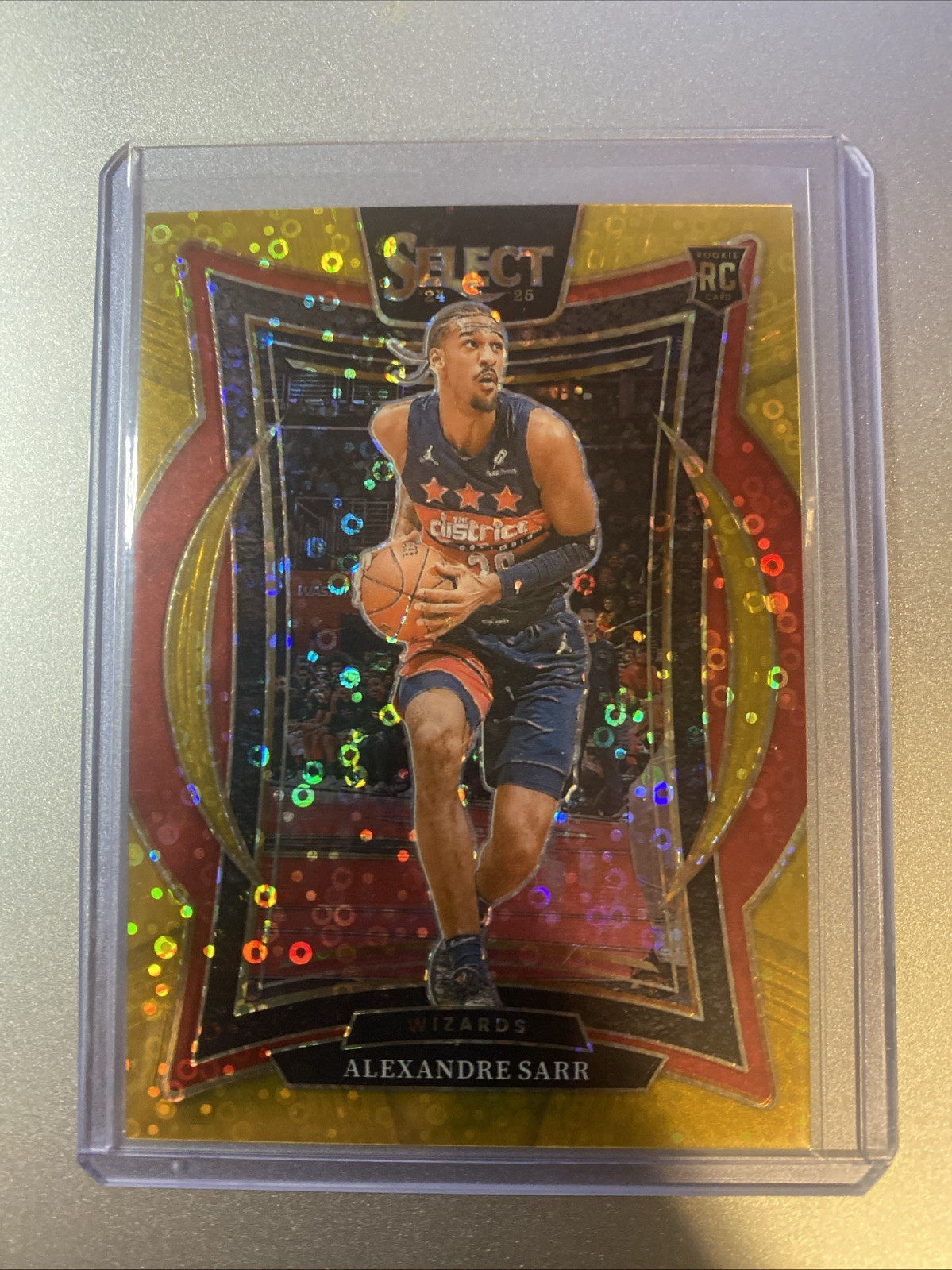 2024-25 Panini Select Concourse Alexandre Sarr #73 Gold Disco Prizm /10 (RC)
