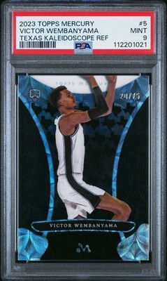 PSA 2023 Topps Mercury Kaleidoscope Refractor /75 Victor Wembanyama RC POP/10