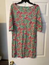 Lilly Pulitzer Floral Pineapple Dress 100% Cotton Size Small