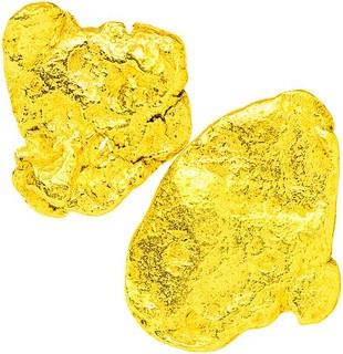 0.3782 Gram Alaska Natural Gold Nuggets (#81043) 2pcs Alaskan Gold Nuggets