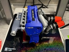 Rb26dett Engine Model Nissan Skyline Gtr Twin Turbo 3d Printed Led Display Base