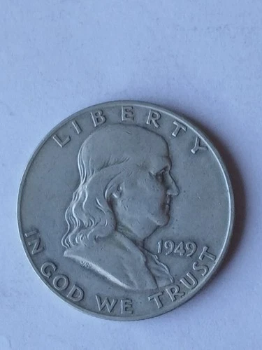 FRANKLIN HALF DOLLAR, 1949D, FINE