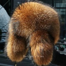 Men Full Covered Real Raccoon Hat Russian Ushanka Cossack Hat Trapper Hat Warm