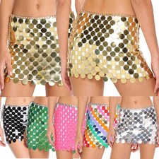 Women Dress Sparkly Costume Festival Outfits Rave Skirt Belly Dance Dancewear