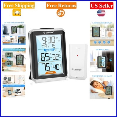 Wireless Indoor/Outdoor Digital Thermometer & Hygrometer with Large Display