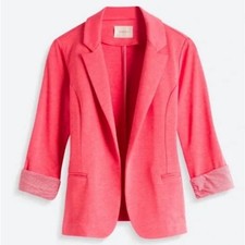 NWOT Skies are Blue Asa Knit Blazer Jacket Coral Size Medium