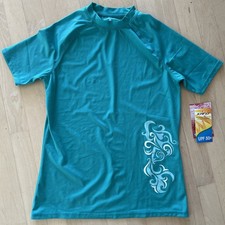 Kanu Surf Women's Breeze UPF 50 Short Sleeve Rashguard Green Size S 00932