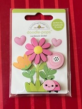 MOTYL OGRODOWY BIEDRONKA DOODLEBUG DOODLE-POPS NAKLEJKI 3D STATKI ZA DARMO