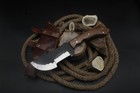 Handmade D2 Steel Custom Hunting Bowie Knife with WOOD material Handle — photo 1