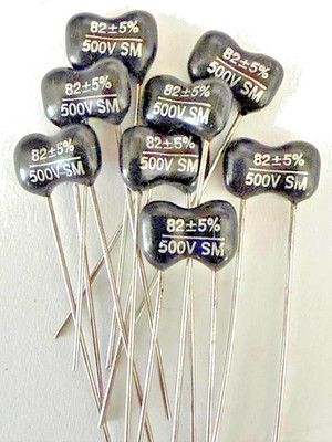 12X - 82pF @ 500V (5%) - DIP SILVER MICA CAPACITOR ~HiFi/TIMING/RF/AUDIO/AMP (m)