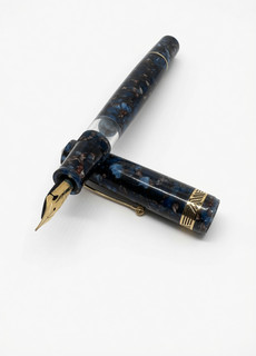 Leonardo Momento Magico Fountain Pen in Pietra Salata with Gold Trim Fine Point