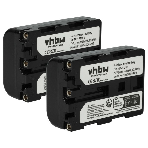 2X Akku FüR Sony Dcr-Dvd100 Dcr-Dvd101 Ccd-Trv618 Dcr-Dvd100E 1400Mah 7,4V-image