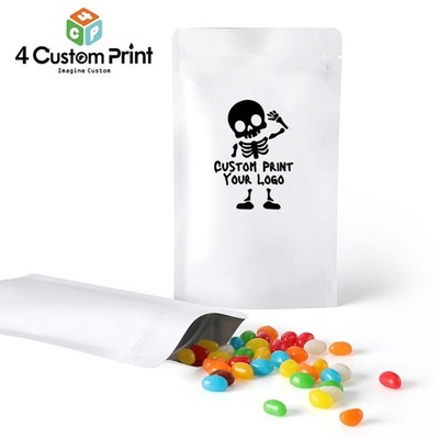No Metal Layer White Stand Up Pouches, Custom Print for Retail & Party Favors