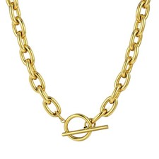 Ten Miro 18k Chunky Gold Necklace For Women Sweatproof Non Tarnish Ten Miro 18k Chunky Gold Necklace For Women Sweatproof Non Tarnish