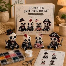 3D Beaded Animal DIY Craft Kit Set Kids Adults Bead Art Making Hobby Gift Choice
