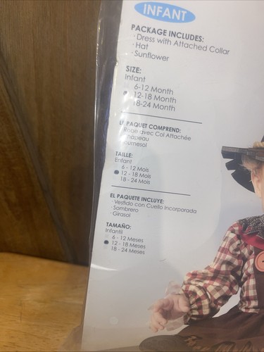 Sunny Scarecrow Costume for Infants 12-18 Months - Picture 2 of 6